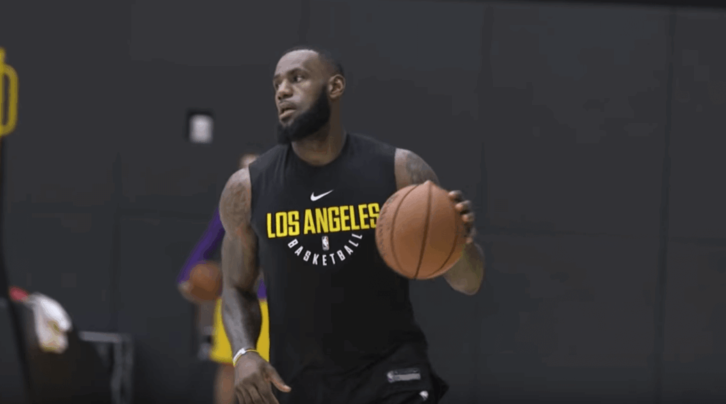 LeBron James Lakers entrainement