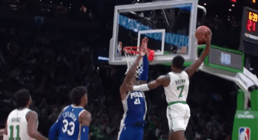 Joel Embiid Jaylen Brown Sixers Celtics