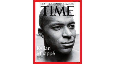 Kylian Mbappé en une de Time Magazine