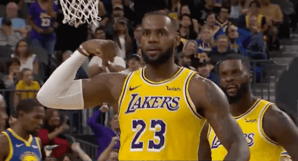 LeBron James Lakers celebration