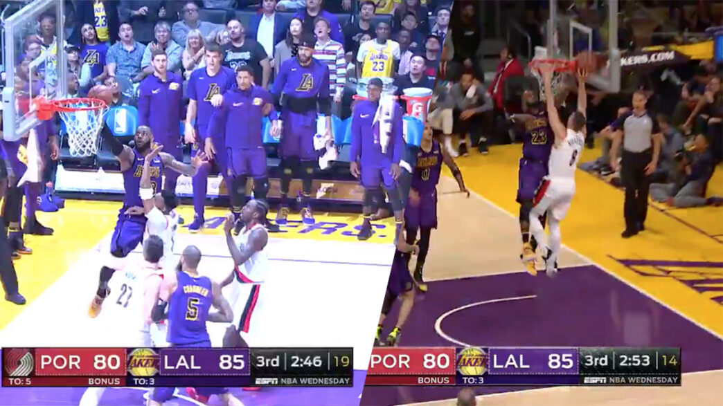 LeBron James : la très grosse séquence face aux Blazers