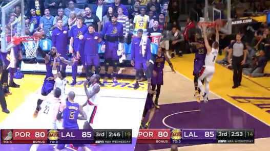 LeBron James : la très grosse séquence face aux Blazers