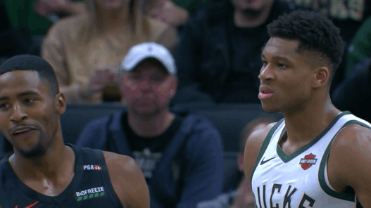 Milwaukee Bucks Giannis Antetokounmpo celebration