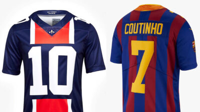 Les nouveaux maillots NFL pour le PSG et le Barça