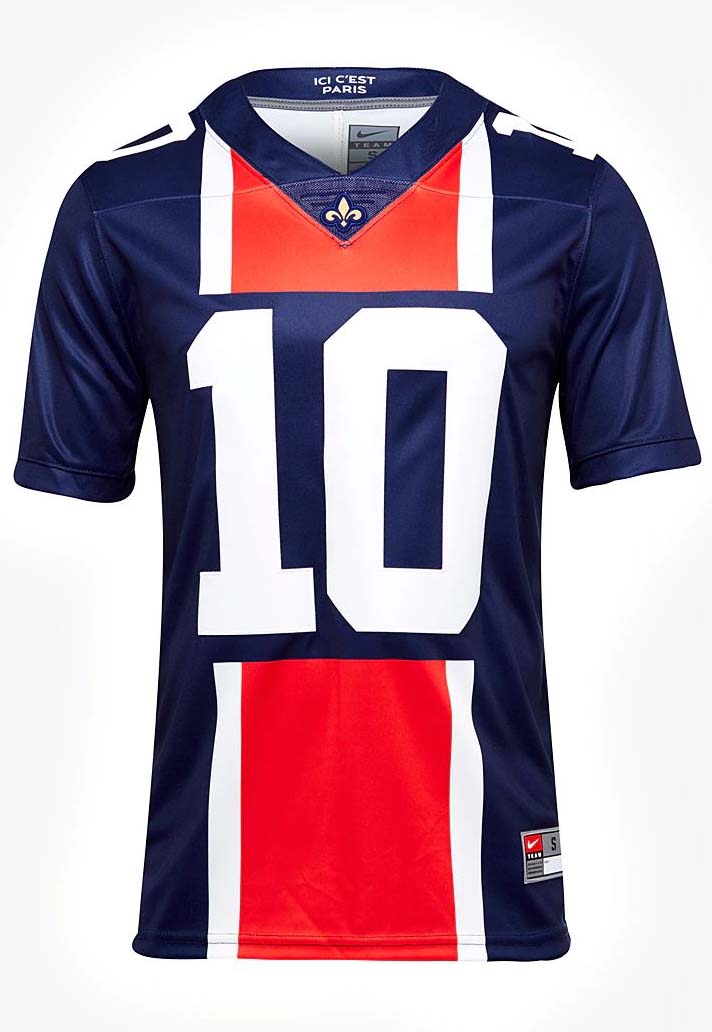 Les nouveaux maillots NFL pour le PSG et le Barça  
