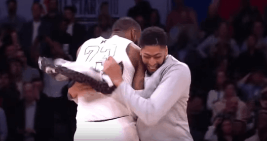 Anthony Davis LeBron James celebration