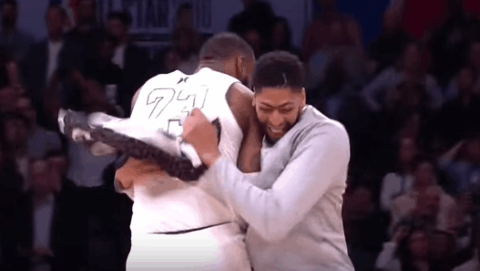 Anthony Davis LeBron James celebration