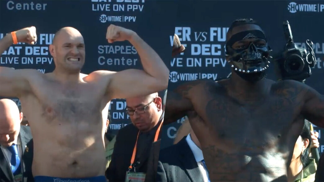 Deontay Wilder Tyson Fury weigh in