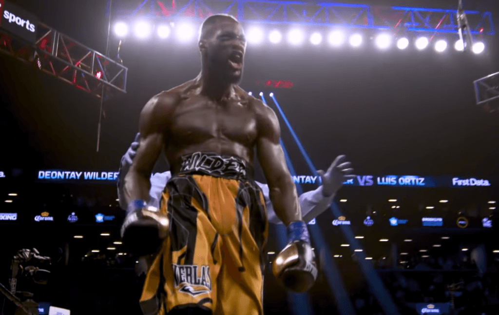 Deontay Wilder celebration