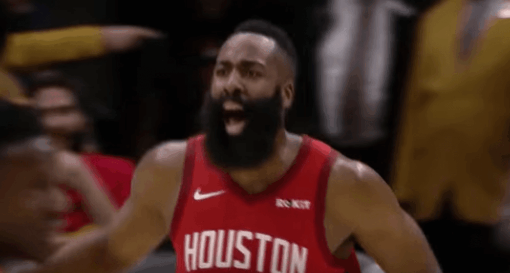 James Harden celebration Rockets