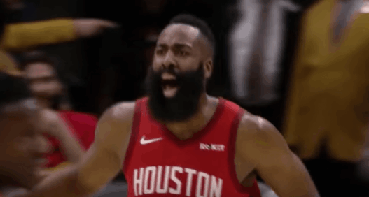James Harden celebration Rockets