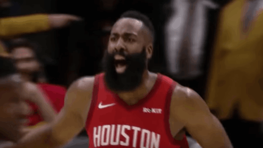 James Harden celebration Rockets
