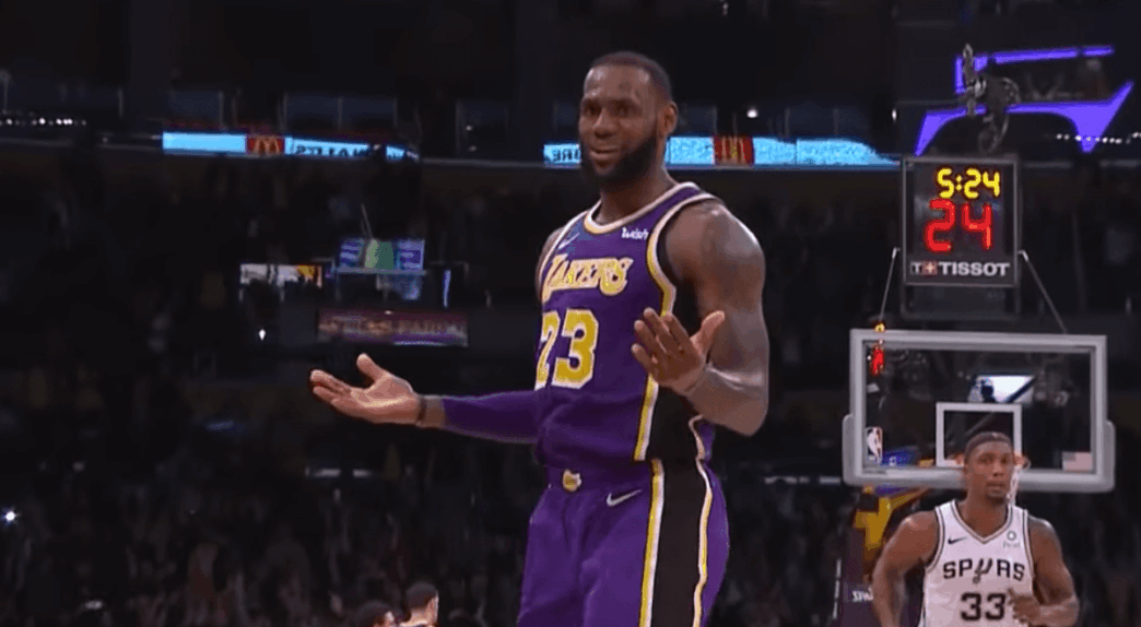 LeBron James Lakers Spurs