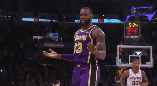 LeBron James Lakers Spurs