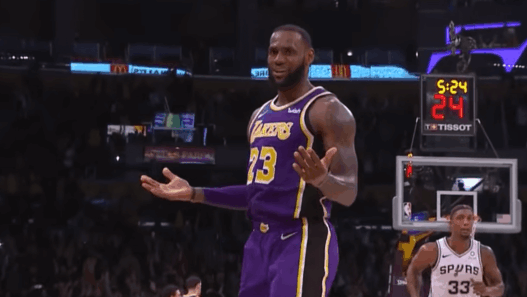 LeBron James Lakers Spurs