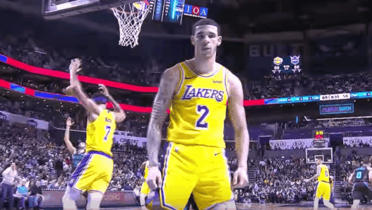 Lonzo Ball LeBron James triple double