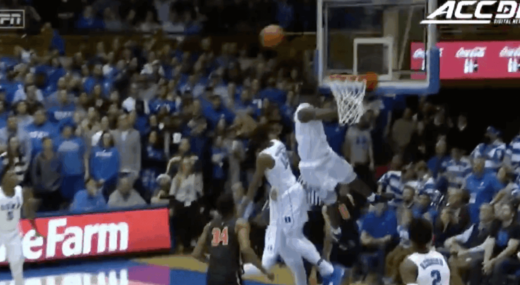 Zion Williamson block