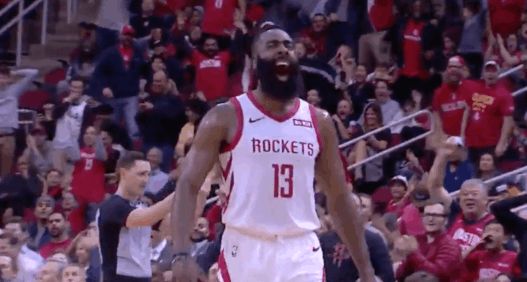 James Harden celebration Houston Rockets