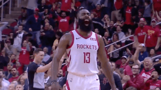 James Harden celebration Houston Rockets