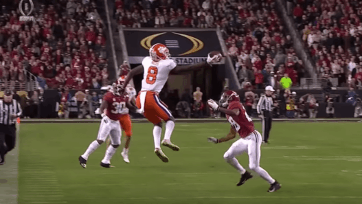 Une réception dingue, le titre, Justyn Ross, retenez bien ce nom