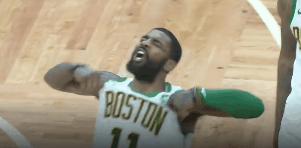 Kyrie Irving Celtics Raptors celebration