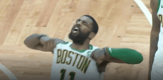 Kyrie Irving Celtics Raptors celebration