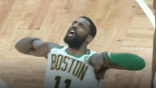 Kyrie Irving Celtics Raptors celebration