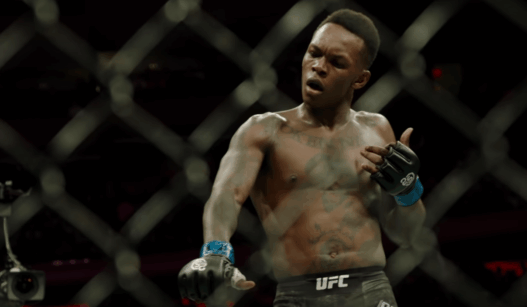 Israel Adesanya celebration