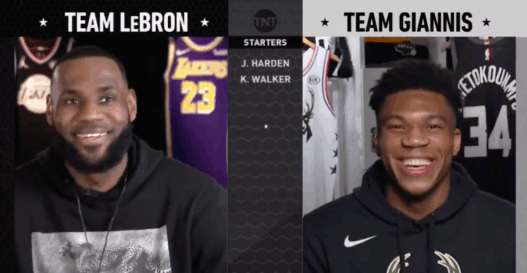 LeBron James Giannis Antetokounmpo All Star Game