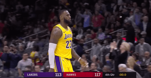 LeBron James Lakers Hawks