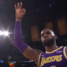 LeBron James Staples Center celebration
