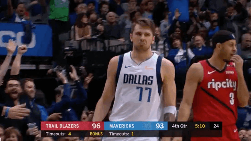 Luka Doncic celebration