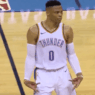 Russell Westbrook celebration triple double