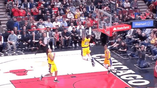 LeBron James alley oop Chicago Bulls