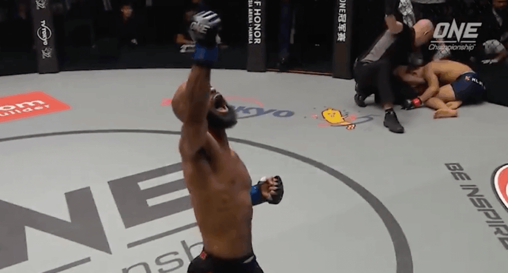 One FC guillotine Demetrious Johnson