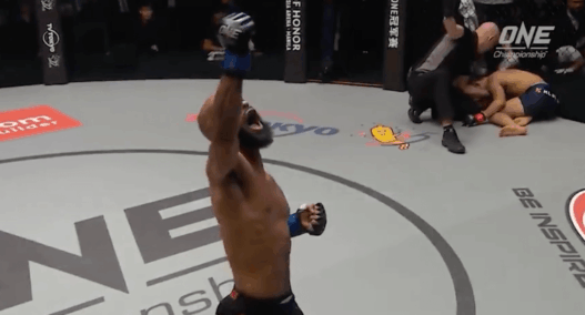 One FC guillotine Demetrious Johnson