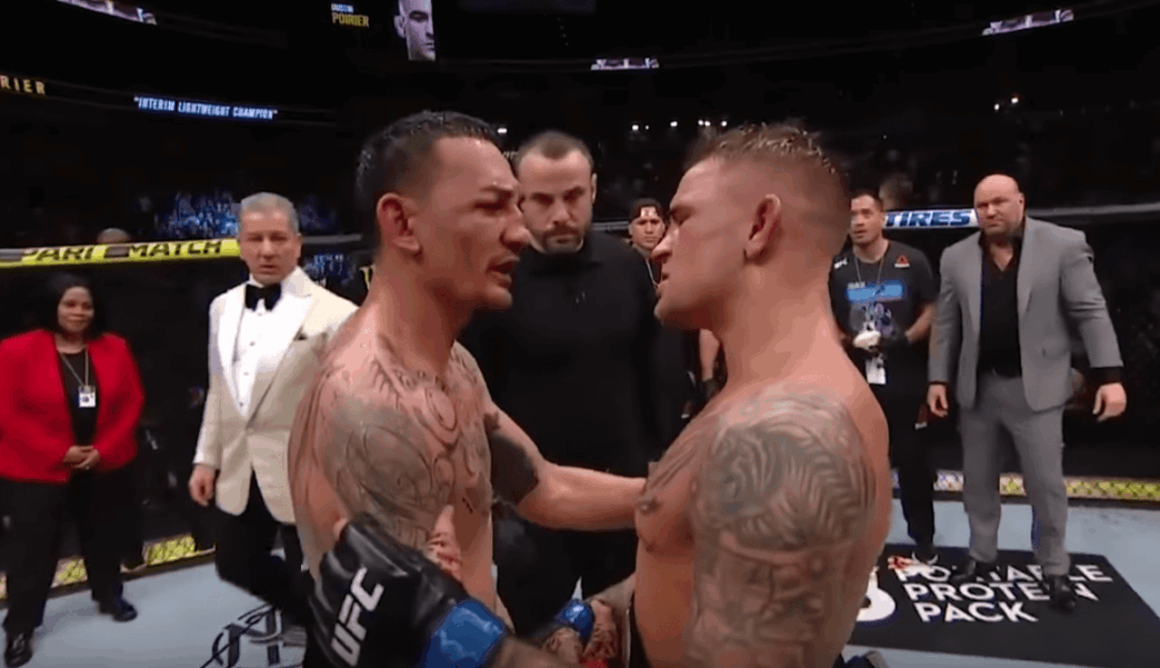 Max Holloway Dustin Poirier after fight