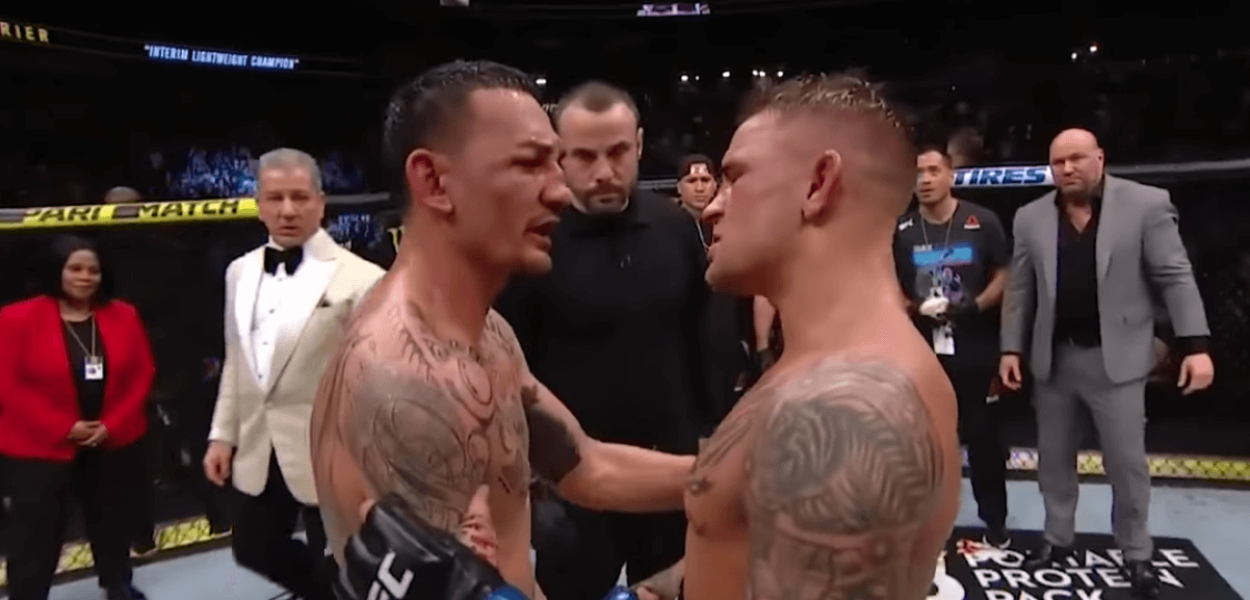 Max Holloway Dustin Poirier after fight