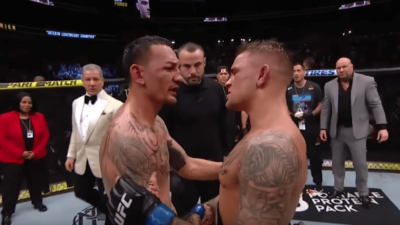 Max Holloway Dustin Poirier after fight