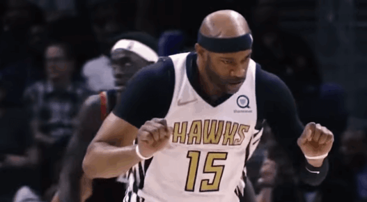 Vince Carter celebration Atlanta Hawks