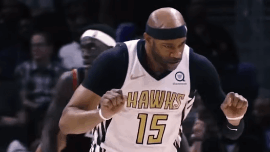 Vince Carter celebration Atlanta Hawks