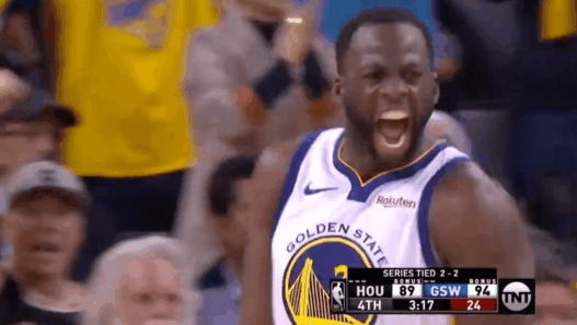 Draymond Green Warriors Rockets celebration