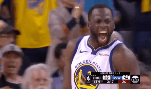 Draymond Green Warriors Rockets celebration
