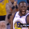 Draymond Green Warriors Rockets celebration