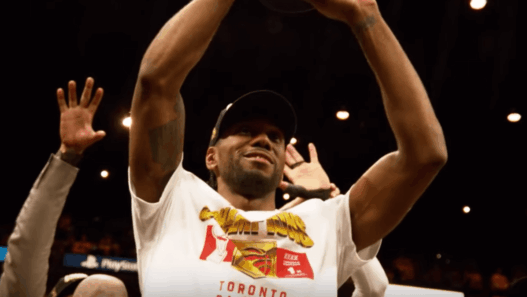 Kawhi Leonard NBA celebration