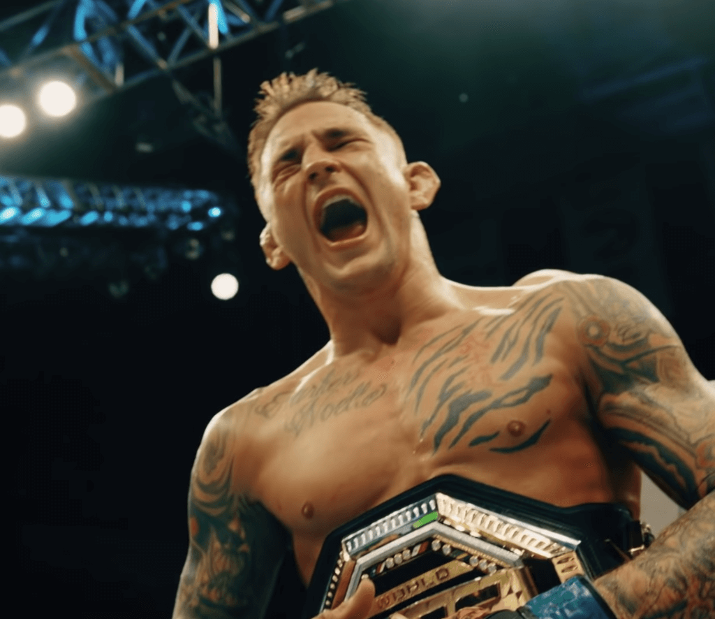 Dustin Poirier UFC celebration