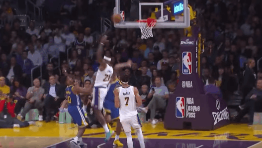 LeBron James assist Lakers Warriors