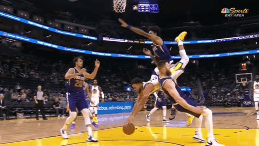 Stephen Curry fall Phoenix Suns