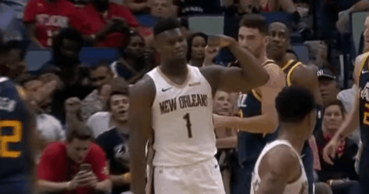 Zion Williamson Pelicans celebration
