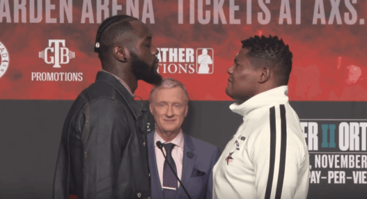 Deontay Wilder Luis Ortiz staredown